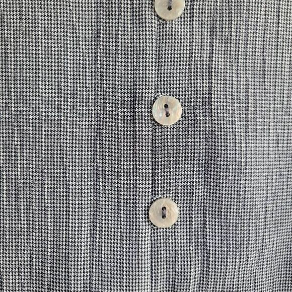 Vintage‎ 90s sleeveless tank dress houndstooth print button front - Picture 4 of 8